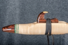 Curly Silver Maple Native American Flute, Minor, Mid F#-4, #Q1H (10)